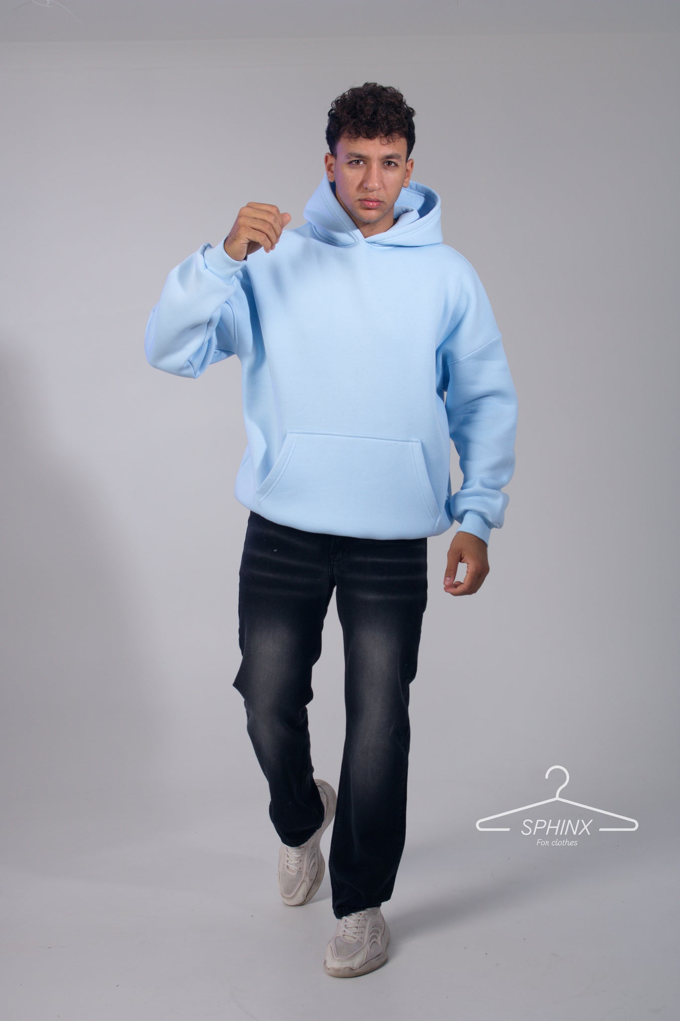 Baby blue Hoodie Oversized