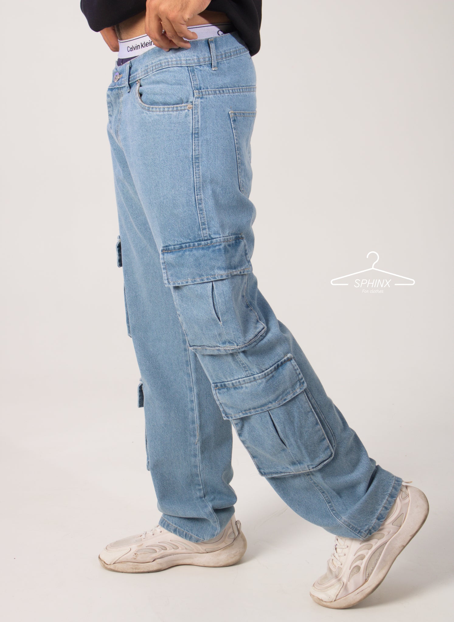 cargo Straight Jeans