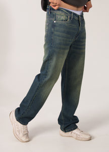 Green Straight Jeans