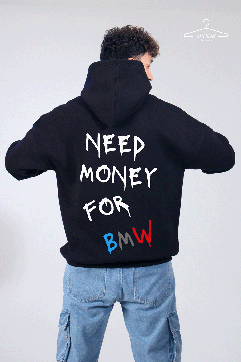 M power Oversized printed hoodie