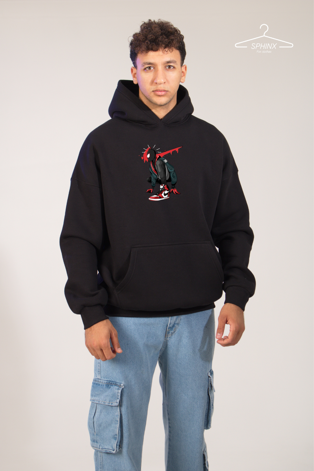 Spider man Oversized printed hoodie