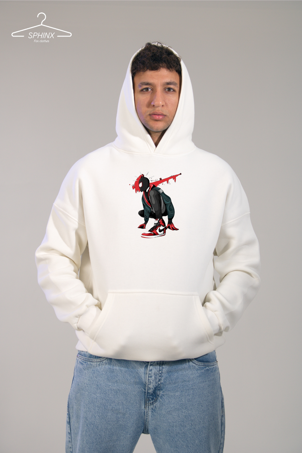 Spider man Oversized printed hoodie