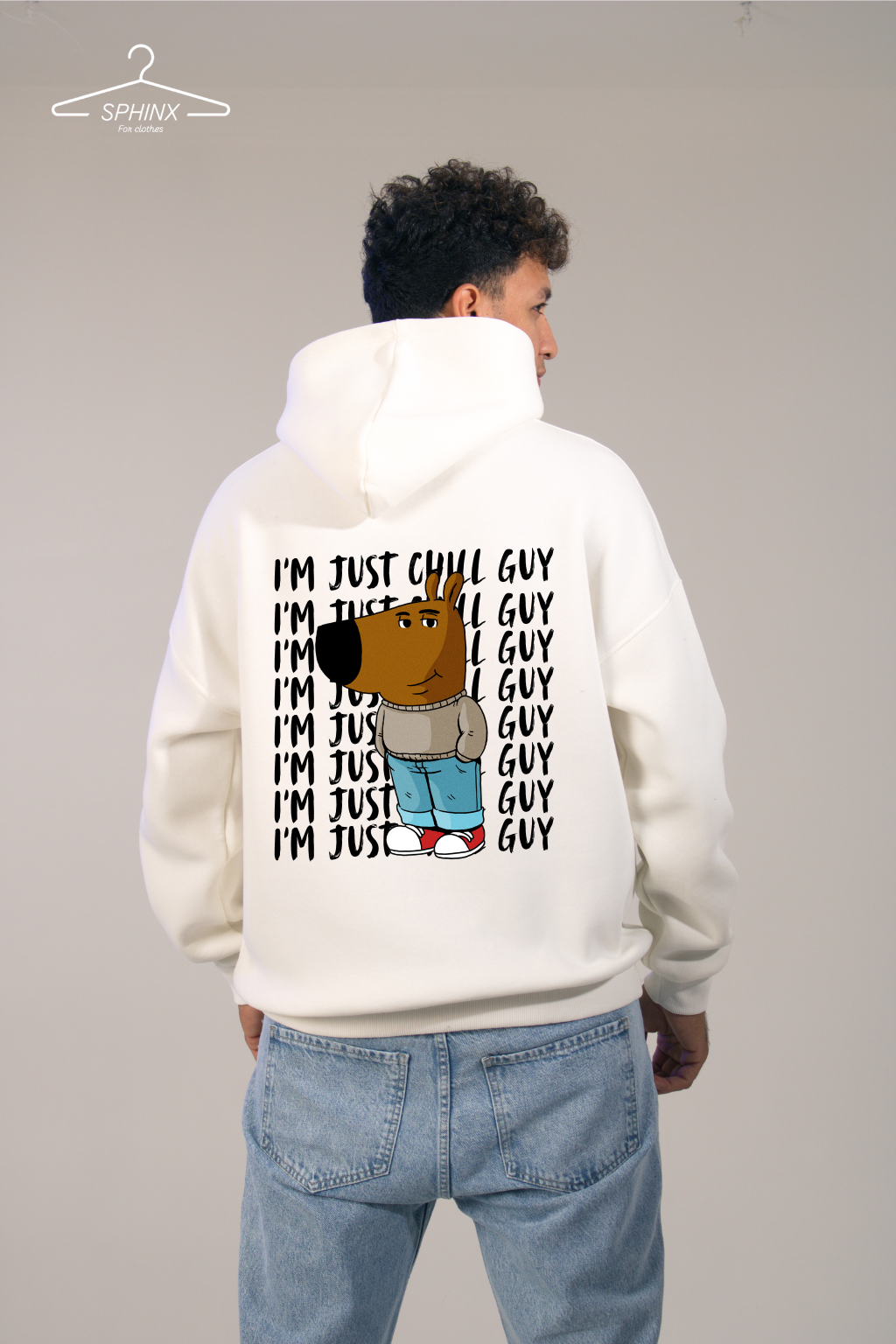 Chill Guy Oversized printed hoodie